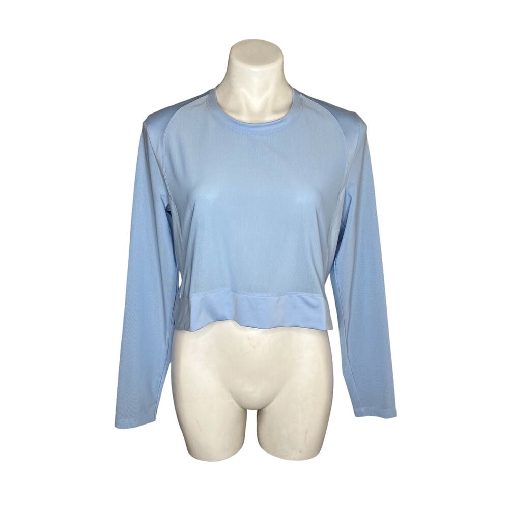 ADIDAS Women’s Long Sleeve Active Top Light Blue Size Medium